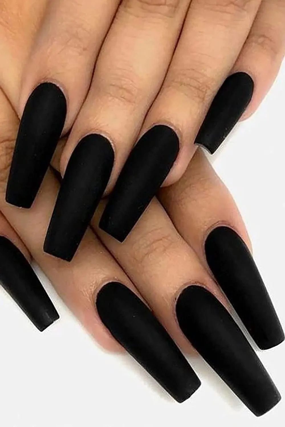 40 Best Matte Black Coffin Nails for 2021